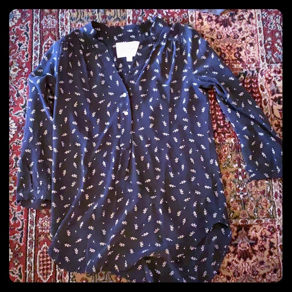 Amour vert tunic length silk blouse